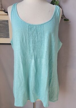 Eileen Fisher Linen Scoop Neck Tank XL